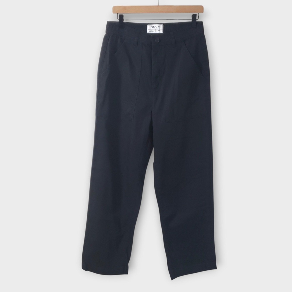 Stoic Cotton Canvas Utility Pants Black Womens Size 10 Cropped Modern